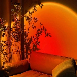 Lampa de veghe cu proiectie Sunset Red, awwaline®, reglabila pe inaltime, rotatie 360 grade, lumina ambientala pentru atmosfera romantica - Img 7