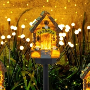 Lampa solara de gradina, awwaline, multicolor, model casuta din povesti AW-02, Senzor de lumina, IP65 impermeabil, 45 x 7 cm - Img 5