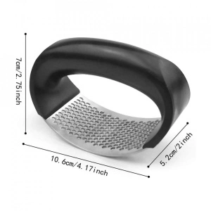 Presa usturoi manuala, awwaline®, neagra, curbata, inox, usor de curatat - Img 3