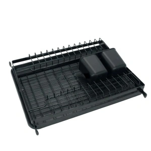 Scurgator vase pliabil cu sistem scurgere, awwaline, negru, 2 niveluri, 42 x 30 x 29.5 cm - Img 5