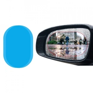 Set 2 folii protectie universale, anti apa si aburire, transparente pentru oglinzi auto