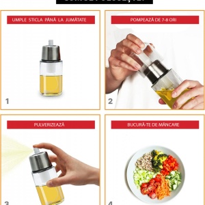 Sticla cu Pulverizator pentru Ulei sau Otet, awwaline, 180ml, Compatibil Diverse Lichide, Calitate si Design Premium - Img 7