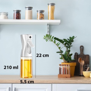 Sticla cu Pulverizator pentru Ulei sau Otet, awwaline, alba, 210ml, Compatibil Diverse Lichide, Calitate si Design Premium - Img 8