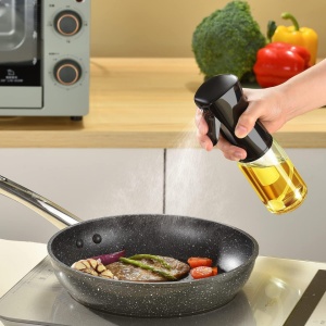 Sticla cu Pulverizator pentru Ulei sau Otet, awwaline, neagra, 210ml, Compatibil Diverse Lichide, Calitate si Design Premium - Img 6