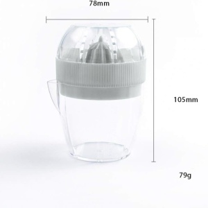 Storcator citrice manual cu recipient, awwaline, gri, plastic, filtru pentru pulpa, usor de curatat, portabil, 150 ml - Img 7