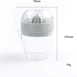 Storcator citrice manual cu recipient, awwaline, gri, plastic, filtru pentru pulpa, usor de curatat, portabil, 150 ml - Img 7