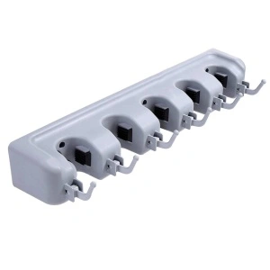 Suport de perete pentru maturi si mop, multifunctional, sistem ingenios de agatare