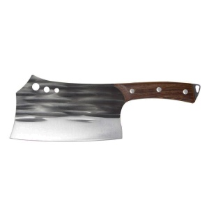 Cutit universal tip satar otel inoxidabil forjat la rece, awwaline, 29.5 x 10.5 cm, lama 17.7 cm, Maro, Antiaderent, ideal pentru Feliat, Transat, Tocat - Img 1