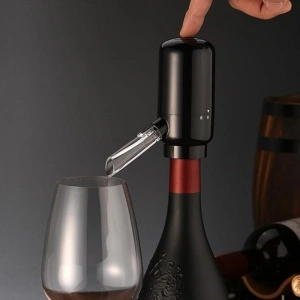 Dispenser si aerator electric pentru sticla vin, awwaline, negru - Img 3
