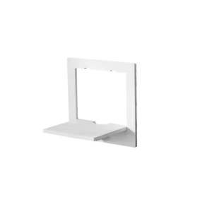 Etajera de perete patrata, awwaline, alba, PVC, 29 cm x 29 cm, cu suport depozitare