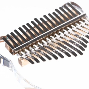 Kalimba, Instrument muzical cu 17 note, Sticla transparenta, model urechi pisica - Img 5