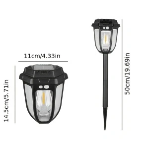 Lampa Solara cu Senzor de Miscare, awwaline, neagra, 2W, 1200 LM, prindere pe perete sau tip felinar, baterie 1200 mAh - Img 4