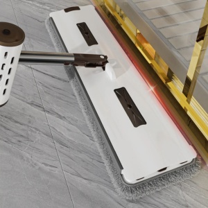 Mop pliabil rotativ cu sistem de uscare, awwaline, 4 lavete microfibra, 137 x 45 x 11 cm - Img 6