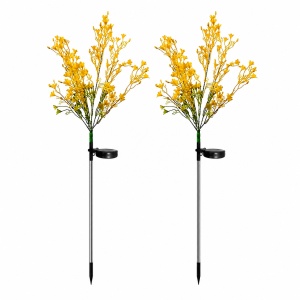 Set 2 lampi solare de gradina, awwaline, Galben/Verde, model Rapita, Senzor de lumina, IP65 impermeabil