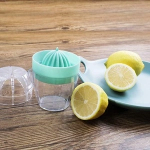 Storcator citrice manual cu recipient, awwaline, verde, plastic, filtru pentru pulpa, usor de curatat, portabil, 150 ml - Img 5