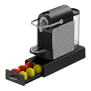 Suport 16 capsule cafea, awwalina, negru, 31 x 12 x 6 cm, compatibil Nespresso, Lavazza, Tchibo Cafissimo