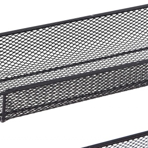Suport organizator multifunctional cu 2 etaje, awwaline, negru, metalic, ideal pentru condimente, cosmetice - Img 8