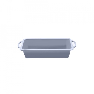 Tava copt silicon, awwaline®, gri, 27 x 14 x 6.5 cm, pentru chec, paine, cozonac, manere intarite - Img 2