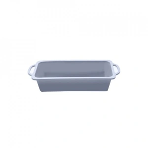 Tava copt silicon, awwaline®, gri, 27 x 14 x 6.5 cm, pentru chec, paine, cozonac, manere intarite - Img 2