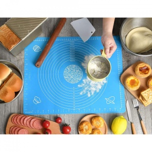 Covoras din silicon alimentar, 50 x 40 cm, awwaline®, ALBASTRU, rezistent la temperaturi ridicate, ideal pentru framantat aluat - Img 6