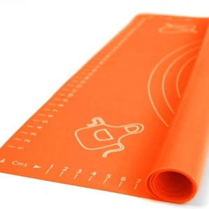 Covoras din silicon alimentar, 65 x 45 cm, awwaline®, PORTOCALIU, rezistent la temperaturi ridicate, ideal pentru framantat aluat