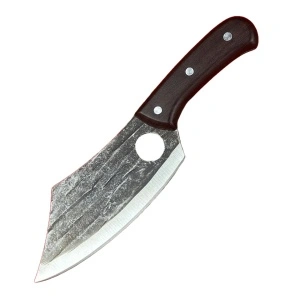Cutit universal de bucatarie otel inoxidabil, awwaline, 27 x 6.5 cm, lama 16 cm, Maro, Antiaderent, ideal pentru Feliat, Tocat, Dezosat, Filetat, Decojit