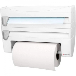 Dispenser de bucatarie 4 in 1, awwaline, pentru folie alimentara, rola de hartie, folie de aluminiu si alte accesorii - Img 3
