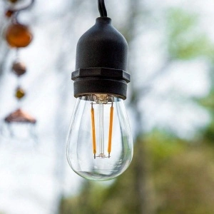 Ghirlanda Luminoasa Decorativa, awwaline, Neagra, Alimentare la Priza, Becuri LED Lumina Calda, Interconectabila, 2W/bec, 3000K, IP65, ideala pentru Interior/Exterior/Gradina - Img 3