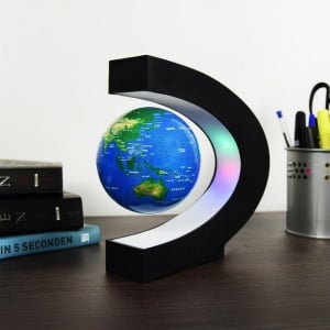 Glob pamantesc magnetic plutitor cu iluminare LED, awwaline®, albastru - Img 3