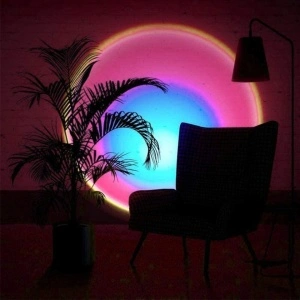 Lampa de veghe cu proiectie Rainbow awwaline®, reglabila pe inaltime, rotatie 360 grade, lumina ambientala pentru atmosfera romantica - Img 7