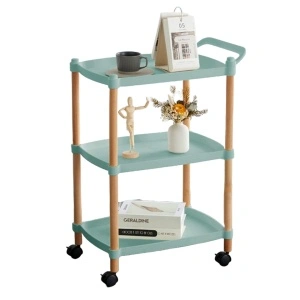 Masuta portabila cu 3 nivele, awwaline, verde, maner de transport, 71 x 45 x 32 cm