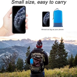 Patura pentru picnic, plaja sau camping, awwaline, albastra, impermeabila, pliabila, 200 x 210 cm - Img 6