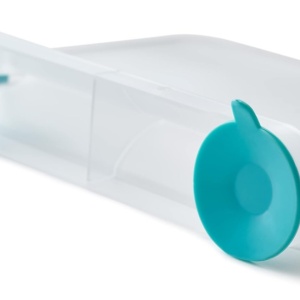 Separator pentru frigider, awwaline, Plastic, 15.5 x 5.5 x 20.5 cm, Transparent/ Albastru - Img 2
