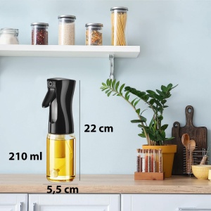 Sticla cu Pulverizator pentru Ulei sau Otet, awwaline, neagra, 210ml, Compatibil Diverse Lichide, Calitate si Design Premium - Img 8