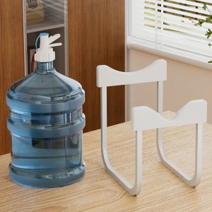 Suport pentru bidon apa cu dozator, awwaline, alb, portabil, ideal pentru bucatarie, birou, camping - Img 3