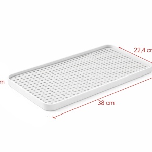 Suport pentru scurgere pahare/tacamuri, awwaline, alb, plastic, 38 x 22.4 x 2.3 cm - Img 6