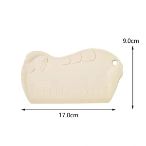 Taietor aluat din plastic ABS, awwaline, crem, gradat, BPA free, model elefant, 17 x 9 cm - Img 5