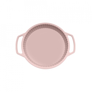 Tava copt rotunda, awwaline®, roz, silicon, manere intarite - Img 1