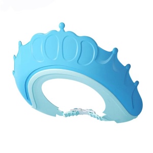 Casca de protectie pentru baie, awwaline, albastra, silicon, model Coroana, reglabila - Img 1