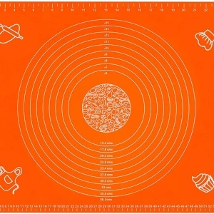 Covoras din silicon alimentar, 65 x 45 cm, awwaline®, PORTOCALIU, rezistent la temperaturi ridicate, ideal pentru framantat aluat - Img 4