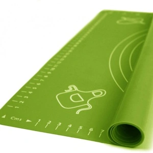 Covoras din silicon alimentar, 65 x 45 cm, awwaline®, VERDE, rezistent la temperaturi ridicate, ideal pentru framantat aluat