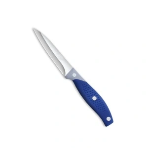 Cutit de bucatarie otel inoxidabil, awwaline, lama 11 cm, Universal, Albastru, Maner Antialunecare