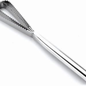Dispozitiv curatat solzi de peste, awwaline, inox, argintiu, lame duble zimtate, maner ergonomic, 25.8 x 4.2 cm