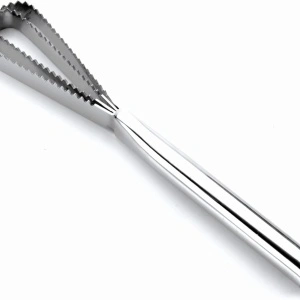 Dispozitiv curatat solzi de peste, awwaline, inox, argintiu, lame duble zimtate, maner ergonomic, 25.8 x 4.2 cm