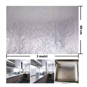 Folie De Aluminiu Autoadeziva, awwaline®, argintie, Protectie Bucatarie, 60 x 300 Cm - Img 8