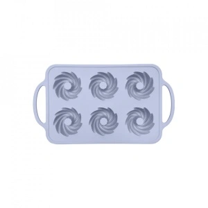 Forma copt 6 prajituri, awwaline®, gri, silicon, manere intarite, ideala pentru briose