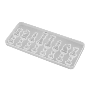 Forma prajituri cu 16 piese sah, awwaline, alba, silicon, ideala pentru bomboane, biscuiti sau proiecte DIY