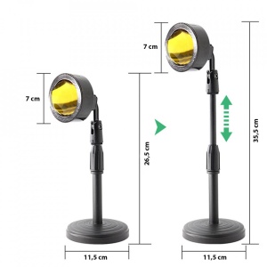 Lampa de veghe cu proiectie Rainbow awwaline®, reglabila pe inaltime, rotatie 360 grade, lumina ambientala pentru atmosfera romantica - Img 8
