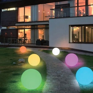 Lampa solara Sferica RGB cu Telecomanda, awwaline, IP65 impermeabil, fixare cu tarus in pamant, ideala pentru gradina, terasa - Img 2