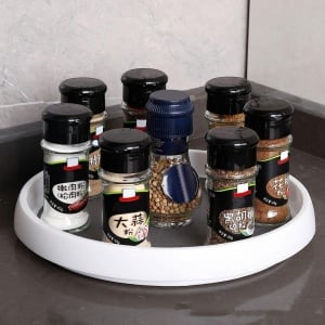 Organizator rotativ tip tava pentru frigider sau dulap, awwaline, suprafata antialunecare, rotatie 360 grade - Img 7